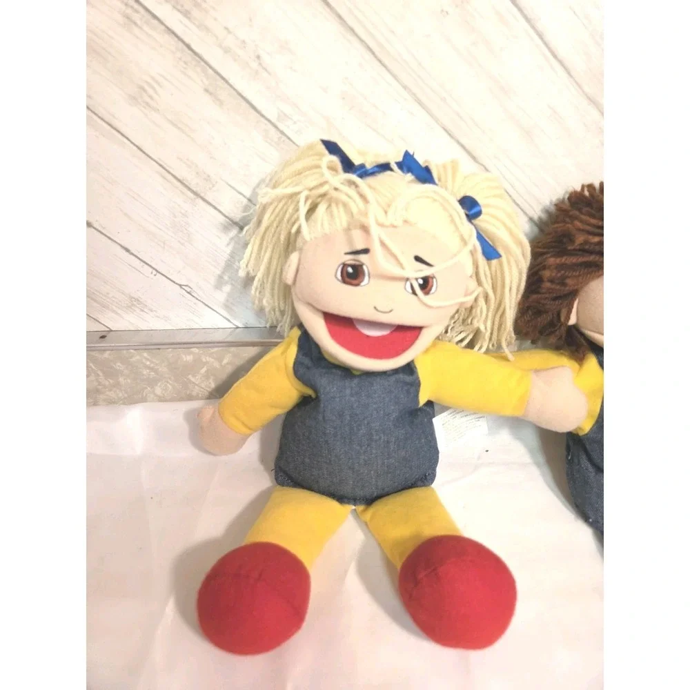 Lot Of 2 Lillian Vernon Puppet Boy Rag Doll Soft Body Marvel Education Company